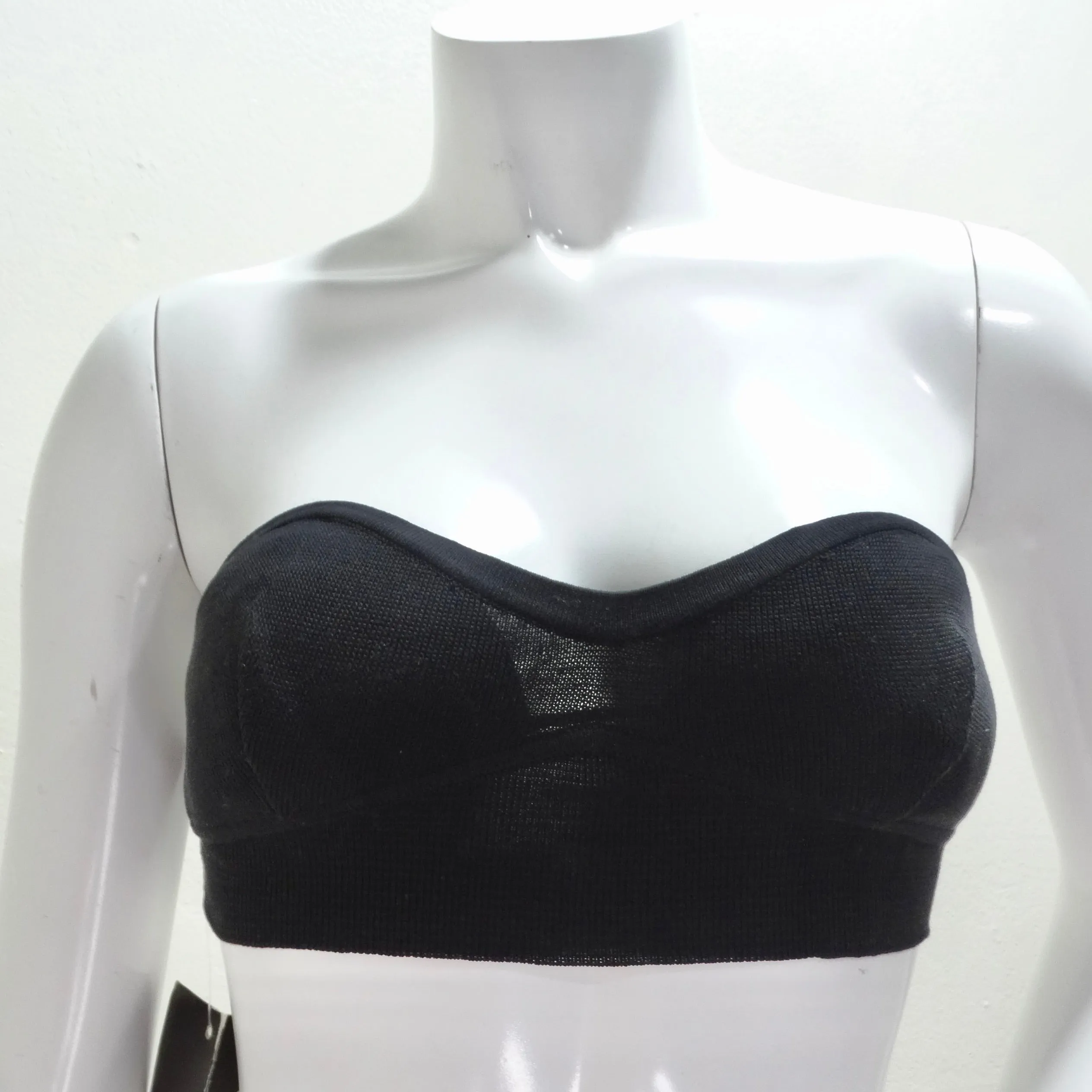 1980s Claude Montana Black Bandeau