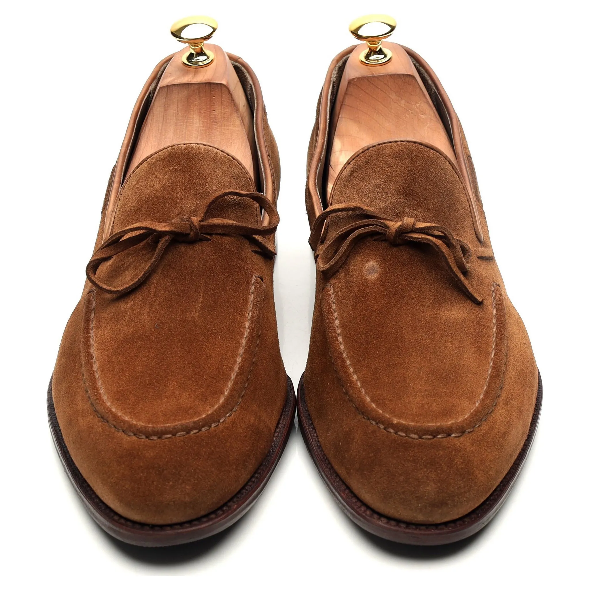 '80228' Tan Brown Suede String Loafer UK 10 EE