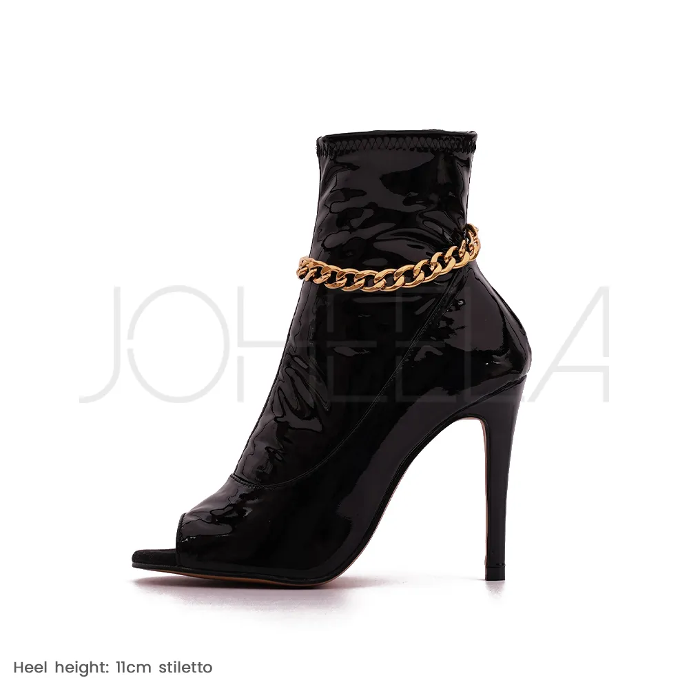 Aria - Chaînes dorées - Talons stilettos slim - Personnalisable