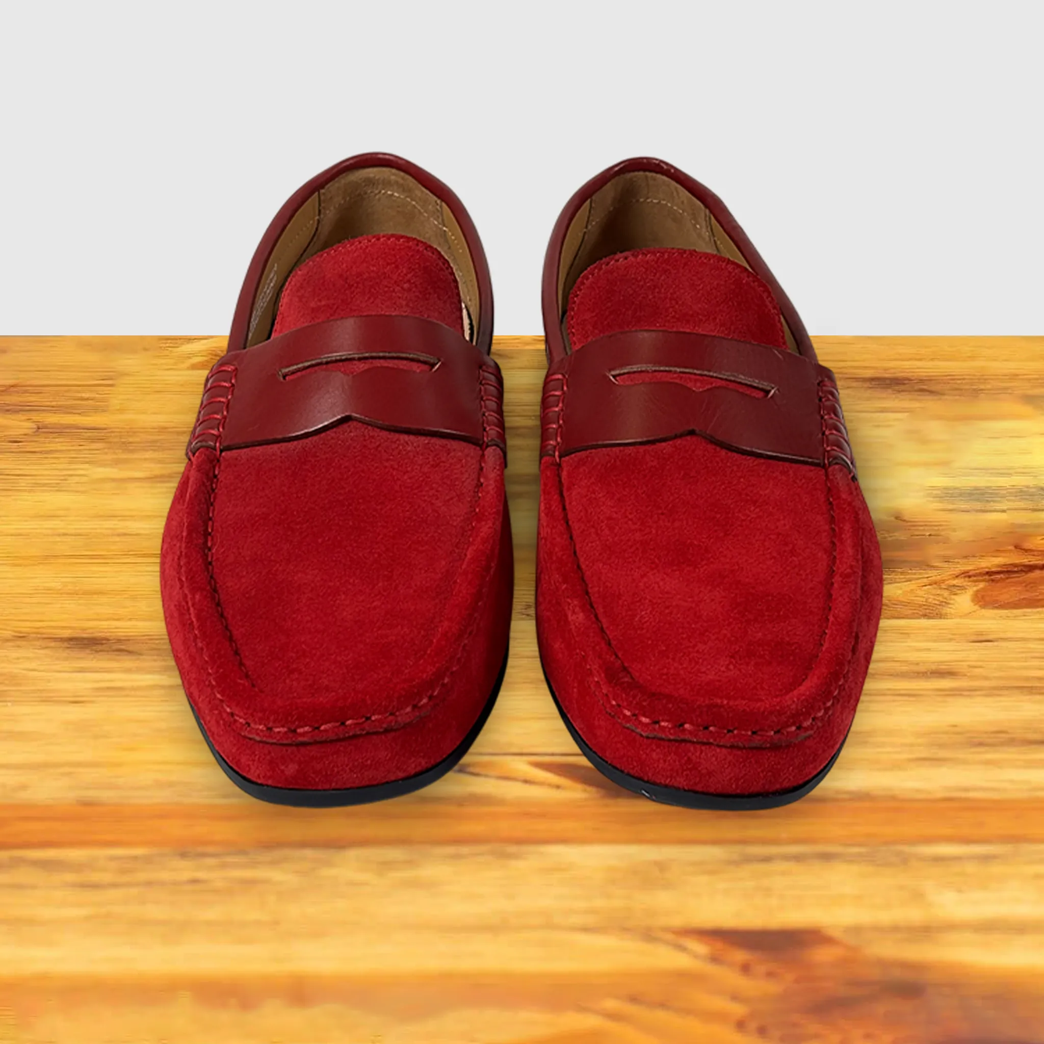 Calzoleria Toscana Zula Velour Suede/Leather Penny Loafer
