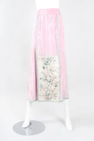 Chinese Spring Blossom Pleated Skirt