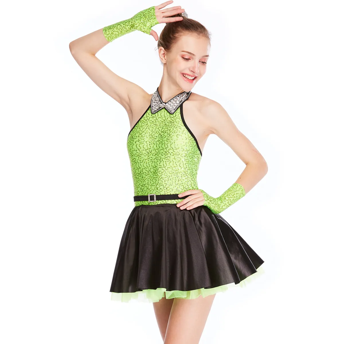 Colorful Sequin Jazz Dance Dress