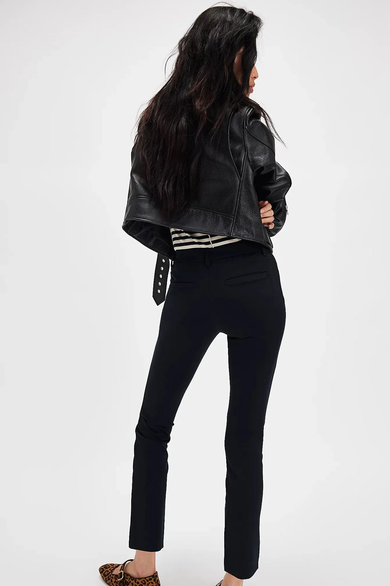 Free People: Molly Slim Pant in Black