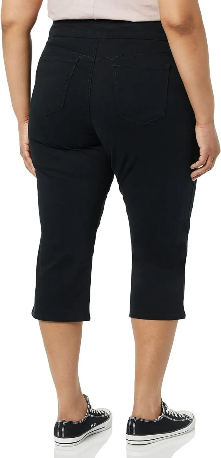 Gloria Vanderbilt Women's Amanda Pull on Capri Jeans 30158374 Black 8