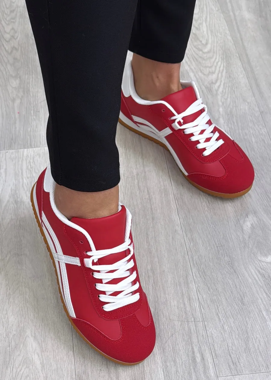 Holliday Red Suede Trainers