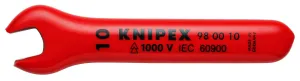 KNIPEX Open End Wrench Spanner 10mm Insulated VDE 1000V 105mm Long 15° Jaw Angle 98 00 10