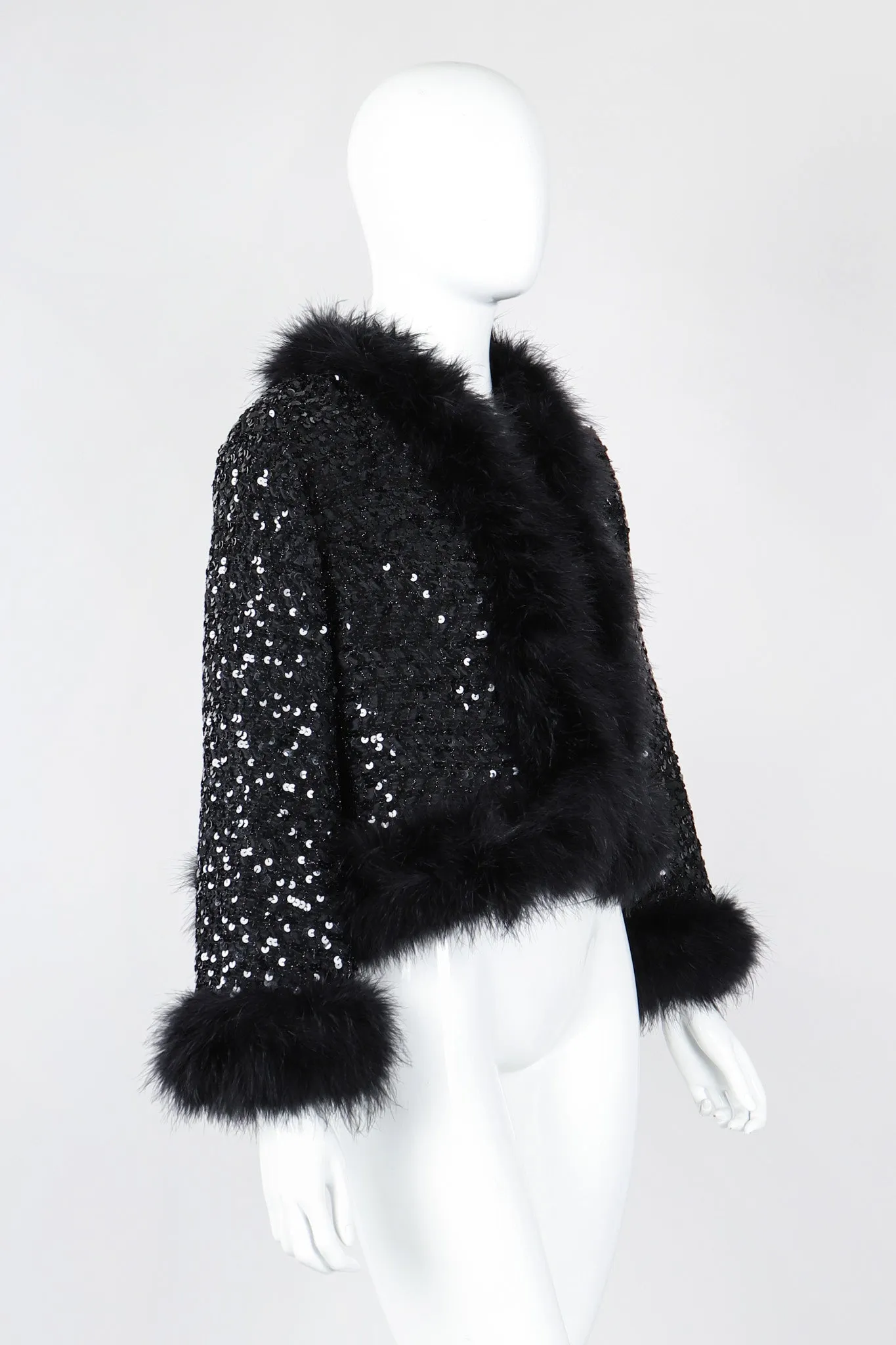 Marabou Sequin Jacket