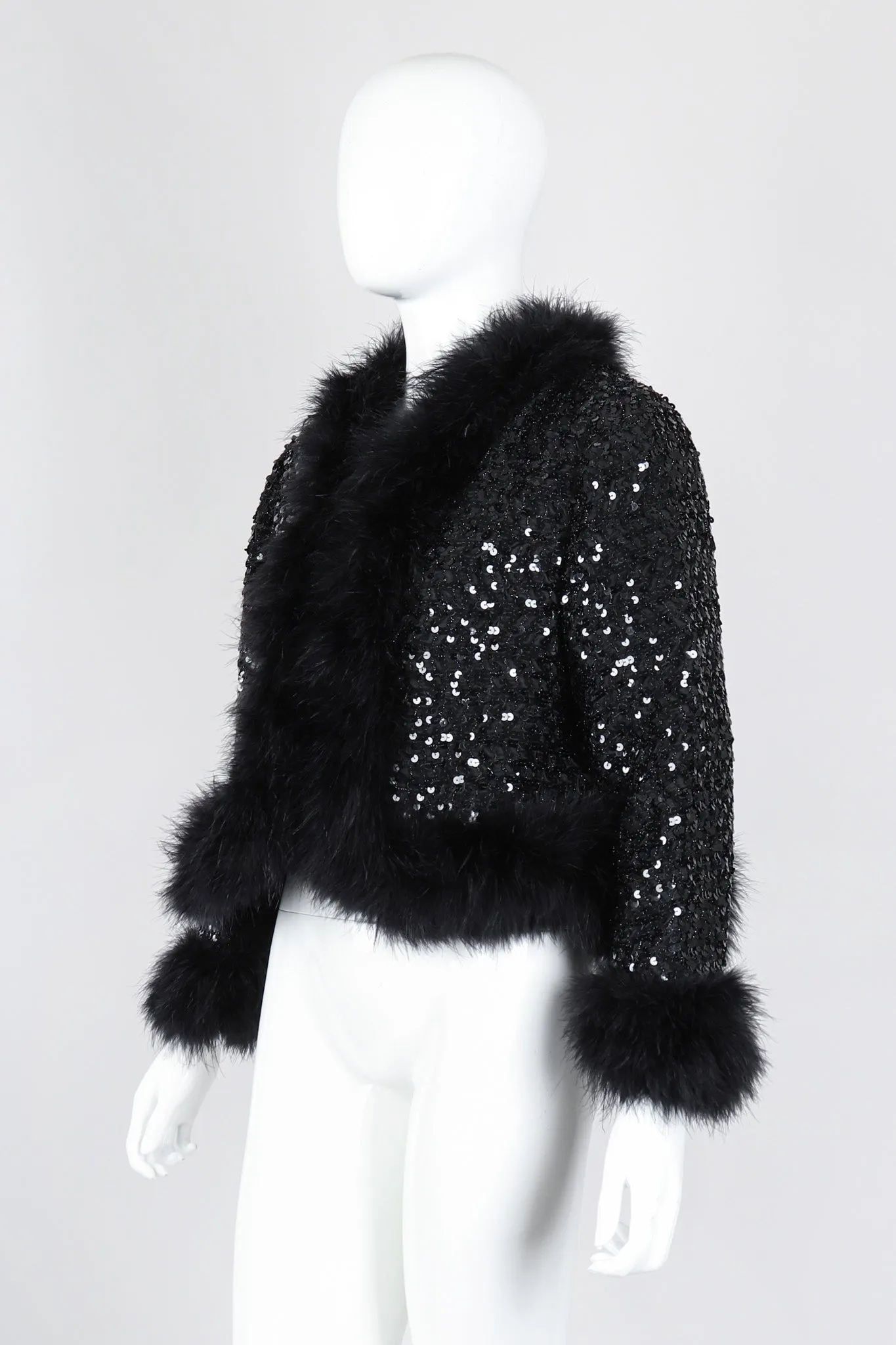 Marabou Sequin Jacket