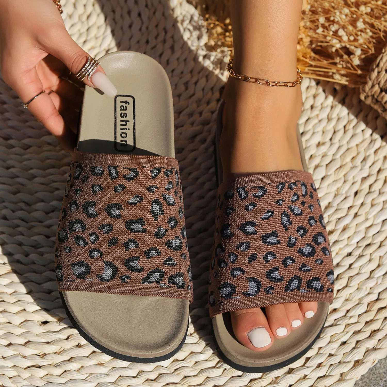 Nova Leopard Open Toe Sandals