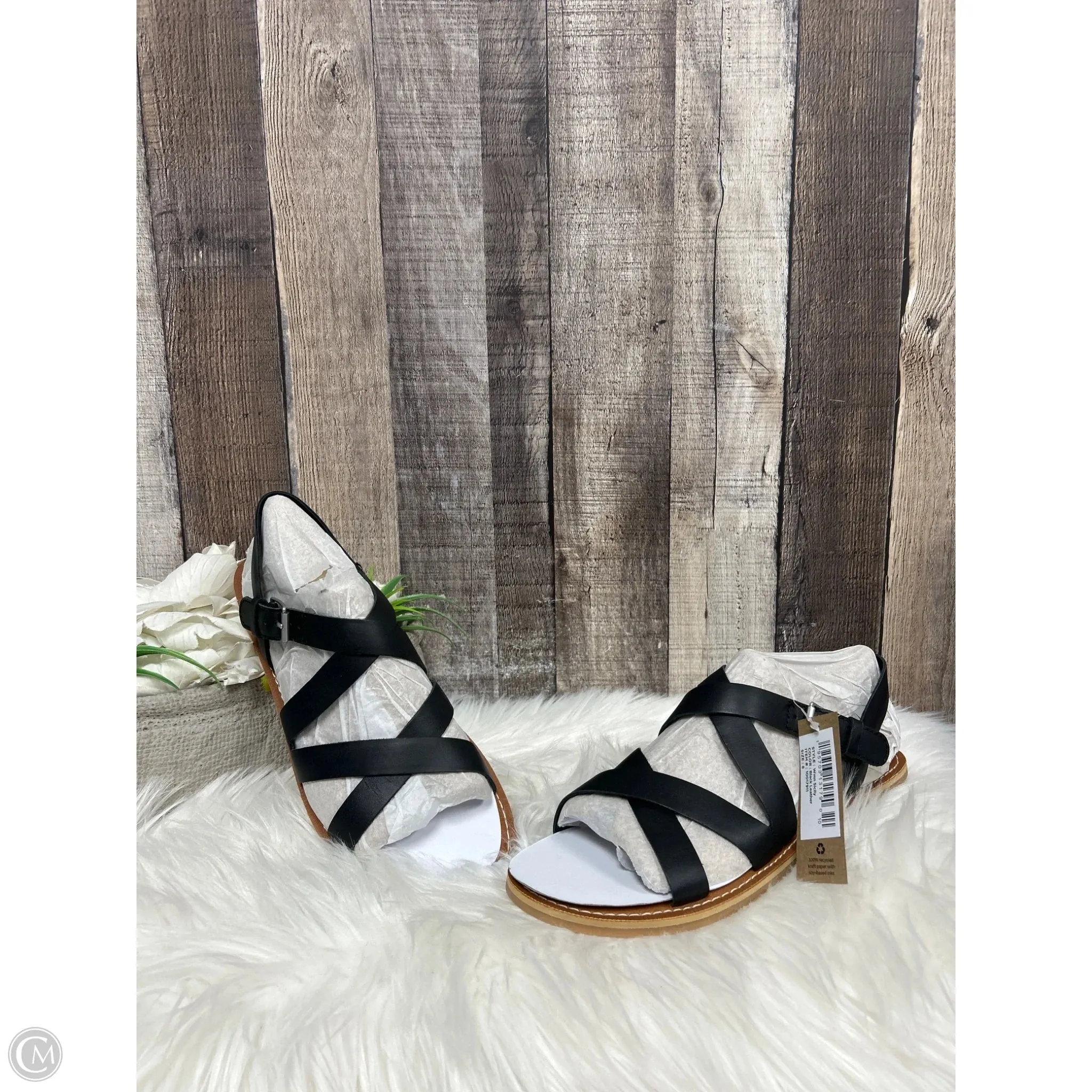 Sandals Flats By Toms In Black, Size: 8