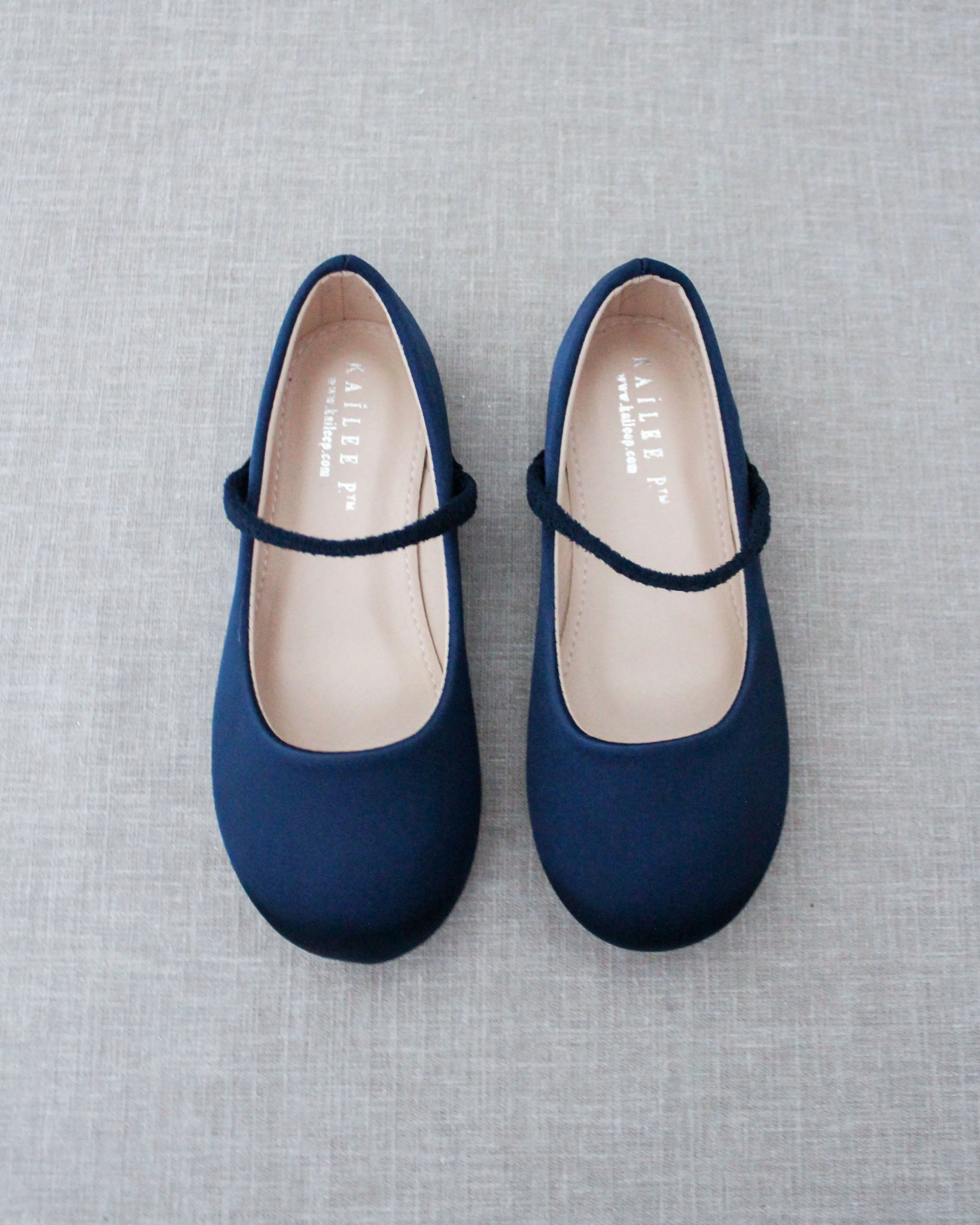 Satin Mary Jane Flats
