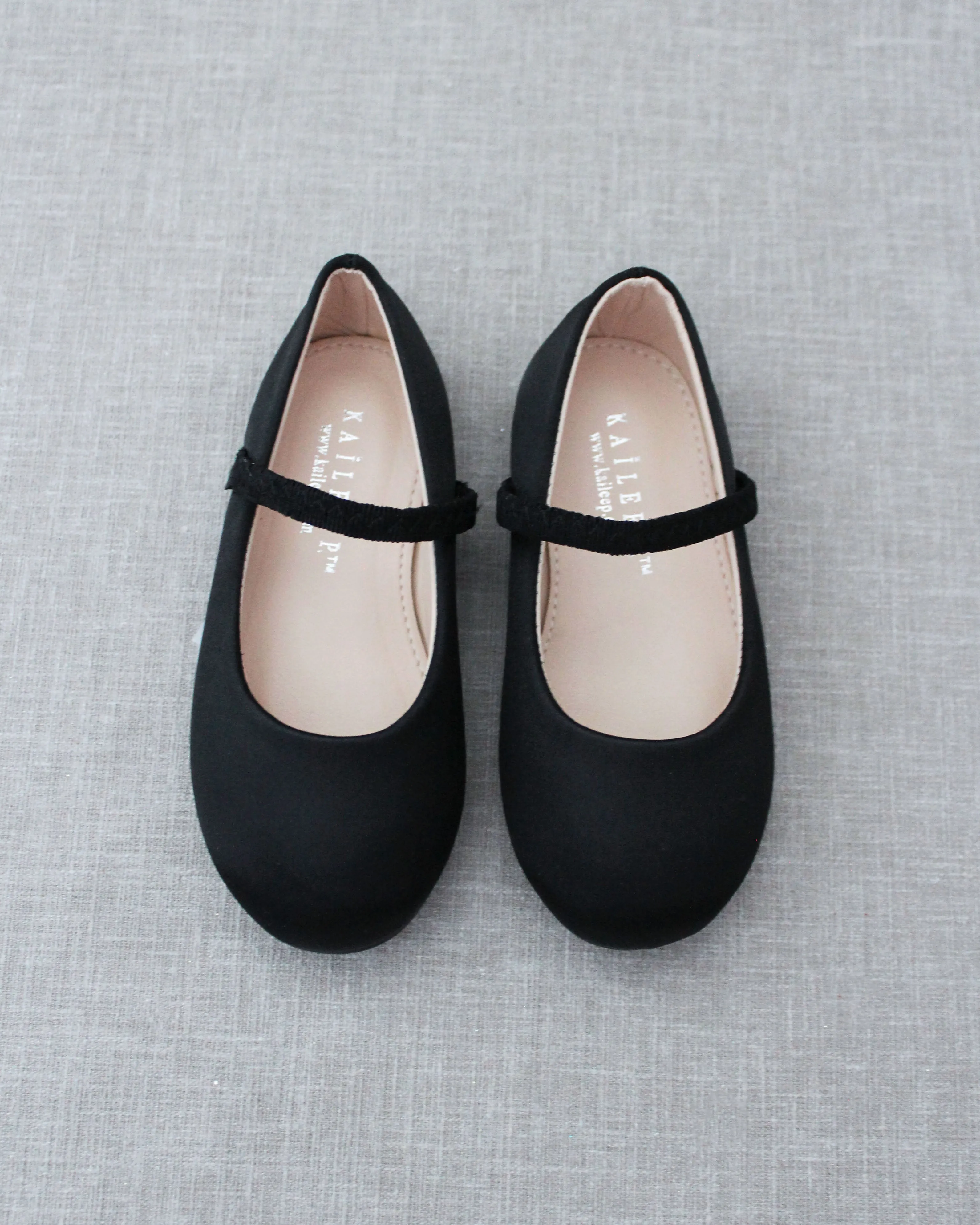 Satin Mary Jane Flats