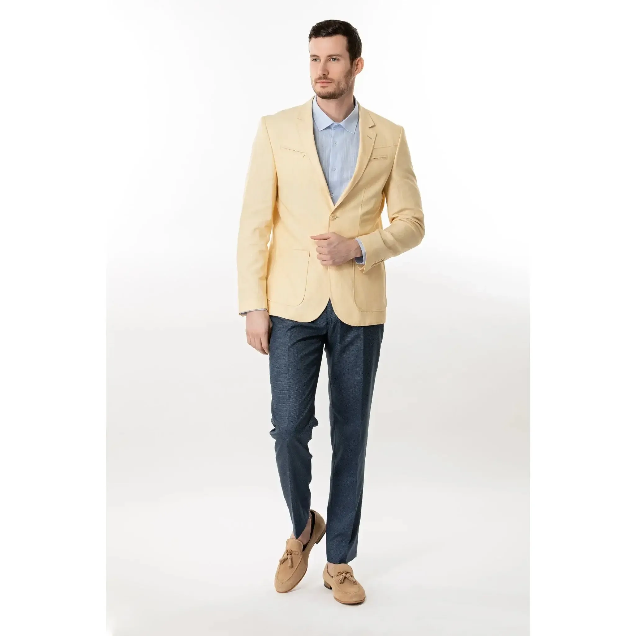 Slim Fit Blazer Lemon Yellow